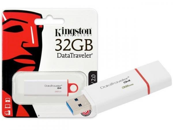 Pen Drive 32GB USB 3.0 Kingston DTIG4/32GB Datatraveler Generation 4 Vermelho