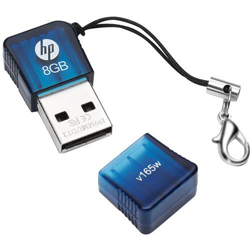 Tamanhos, Medidas e Dimensões do produto Pen Drive HP V165W 8GB Azul
