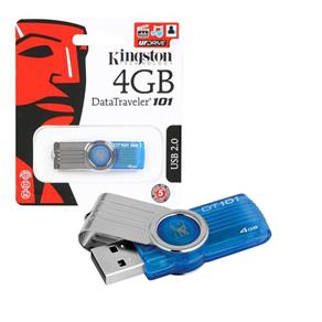 Pen Drive Kingston 4GB USB 3.0 DataTraveler 101 G2 - Azul