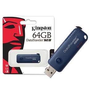 Pen Drive Kingston 64GB USB Retrátil Data Traveler USB - DTSE8/64GB