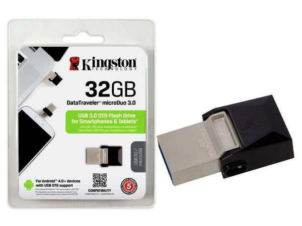 Pen Drive Kingston 32GB USB 3.0 Data Traveler Micro Duo - DTDUO3/32GB