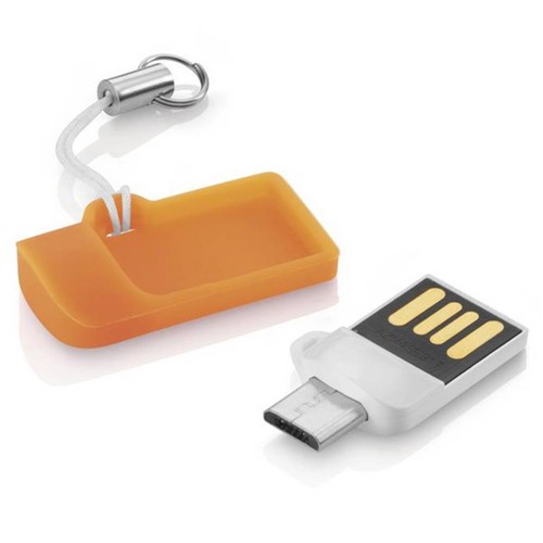 Pen Drive Micro Usb Multilaser Pd508 para Smartphone 16gb - Otg Branco