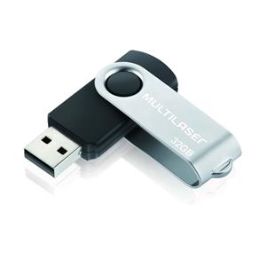 Pen Drive Multilaser Twist USB 2.0 32GB PD589 - Preto