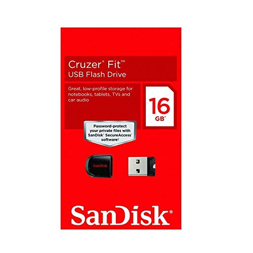 Pen Drive Sandisk 16GB | USB 2.0 | Cruze Fit Nano | SDCZ33-016G - B35 para PC e MAC 1127