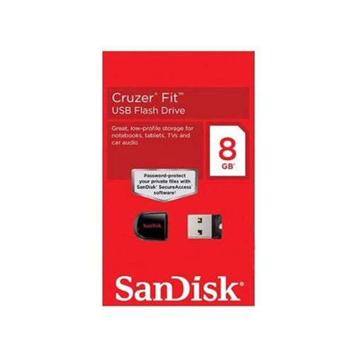 Pen Drive Sandisk 8GB | USB 2.0 | Cruze Fit Nano | SDCZ33 - 008G - B35 para PC e MAC 1126