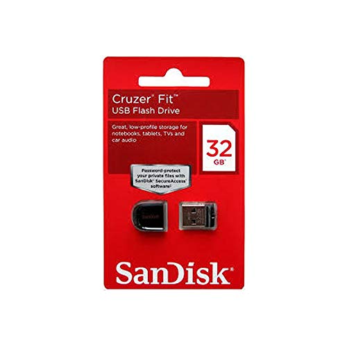 Pen Drive Sandisk 32GB | USB 2.0 | Cruzer Fit Nano | SDCZ33-032G - B35 para PC e MAC 1114