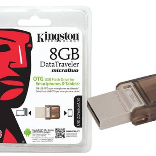 Pen Drive Smartphone Kingston Dtduo/8gb Dt Micro Duo 8gb Usb e Micro Usb 2.0 Otg