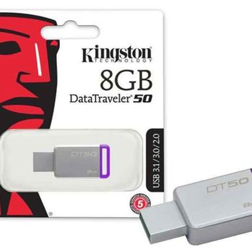 Pen Drive Usb 3.1 Kingston Dt50/8gb Datatraveler 50 8gb Metal Roxo