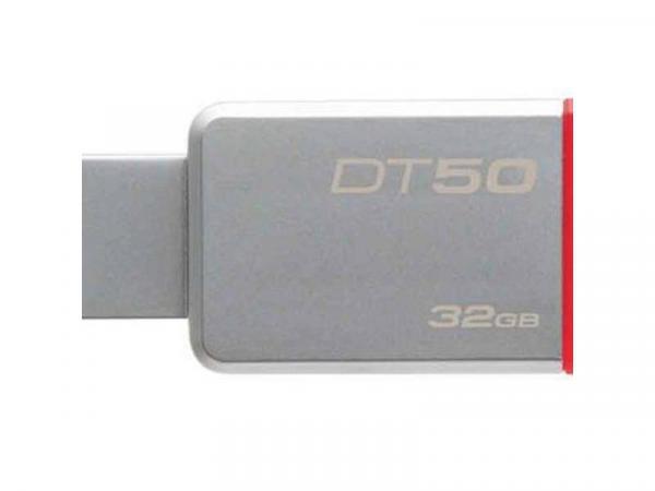 Pen Drive Usb 3.1 Kingston Dt50/32gb Datatraveler 50 32gb Metal Vermelho