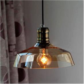 Pendente Retro Fumê Industrial Vidro Loft Luminária Vintage Lustre Design Edison LM1854