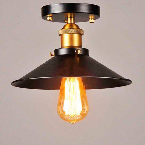Tudo sobre 'Pendente Retro Industrial Preto Loft Luminária Vintage Lustre Design Edison LM1723'