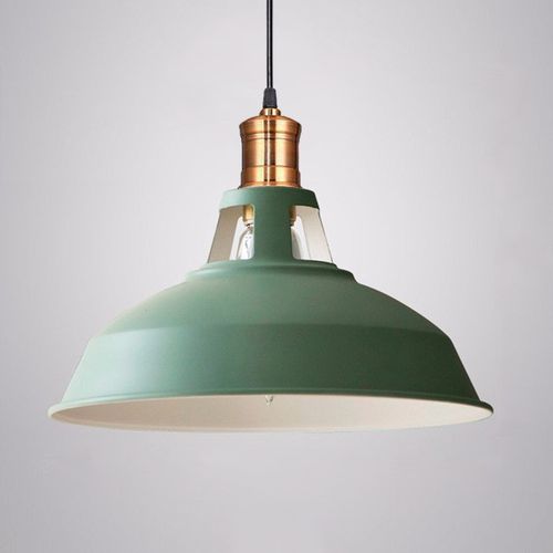 Pendente Retro Industrial Verde Loft Luminária Vintage Lustre Design Edison LM1703