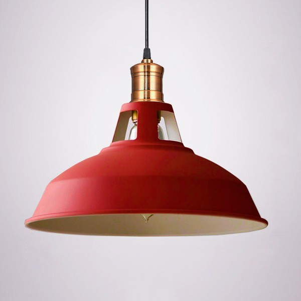 Pendente Retro Industrial Vermelha Loft Luminária Vintage Lustre Design Edison LM1765 - Eluminarias