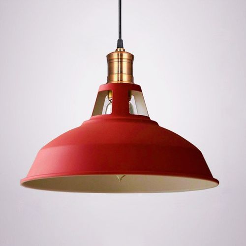 Pendente Retro Industrial Vermelha Loft Luminária Vintage Lustre Design Edison LM1765