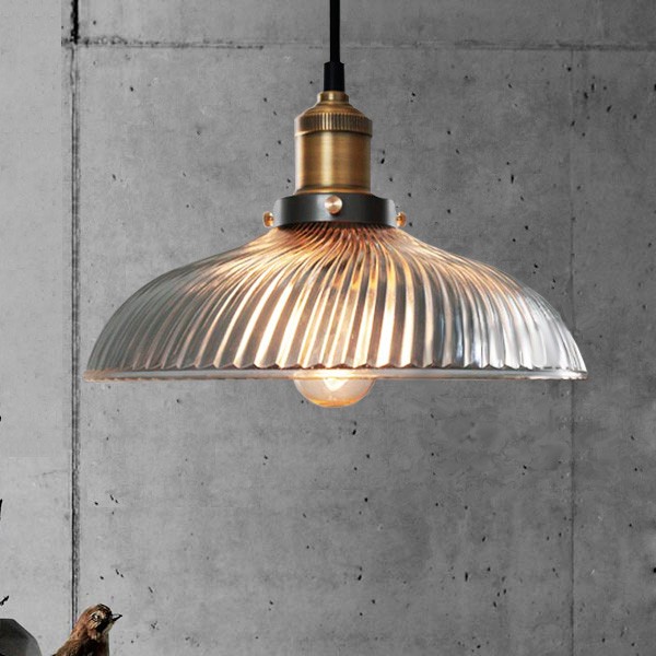 Pendente Retro Industrial Vidro Loft Luminária Vintage Lustre Design Edison LM1740 - Eluminarias