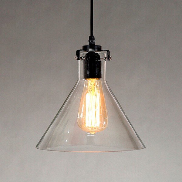 Pendente Retro Industrial Vidro Loft Luminária Vintage Lustre Design Edison LM1738 - Eluminarias