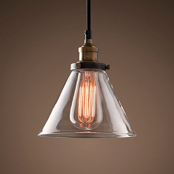 Pendente Retro Industrial Vidro Loft Luminária Vintage Lustre Design Edison LM1782 - Eluminarias