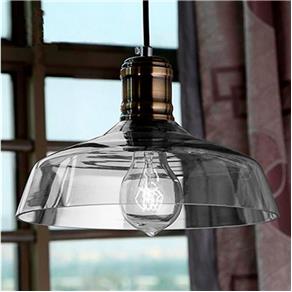 Pendente Retro Industrial Vidro Loft Luminária Vintage Lustre Design Edison LM1780