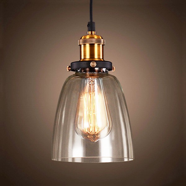 Pendente Retro Industrial Vidro Loft Luminária Vintage Lustre Design Edison LM1786 - Eluminarias