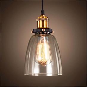 Pendente Retro Industrial Vidro Loft Luminária Vintage Lustre Design Edison LM1786