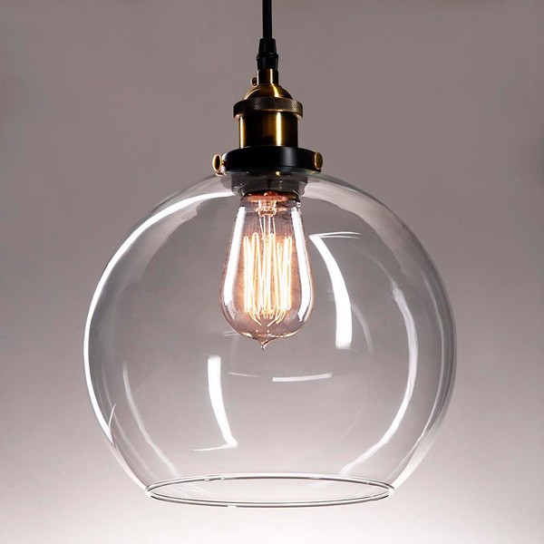 Pendente Retro Industrial Vidro Loft Luminária Vintage Lustre Design Edison LM1788 - Eluminarias