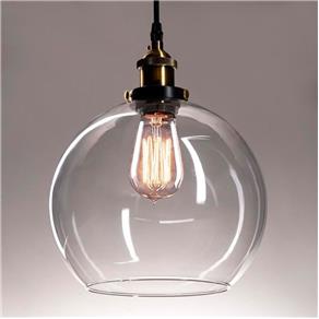 Pendente Retro Industrial Vidro Loft Luminária Vintage Lustre Design Edison LM1788