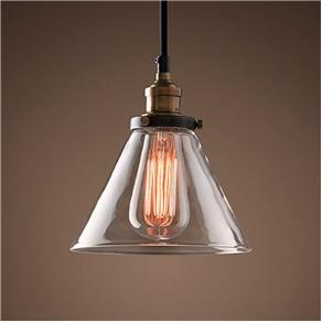 Pendente Retro Industrial Vidro Loft Luminária Vintage Lustre Design Edison LM1782