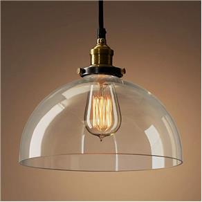 Pendente Retro Industrial Vidro Loft Luminária Vintage Lustre Design Edison LM1790