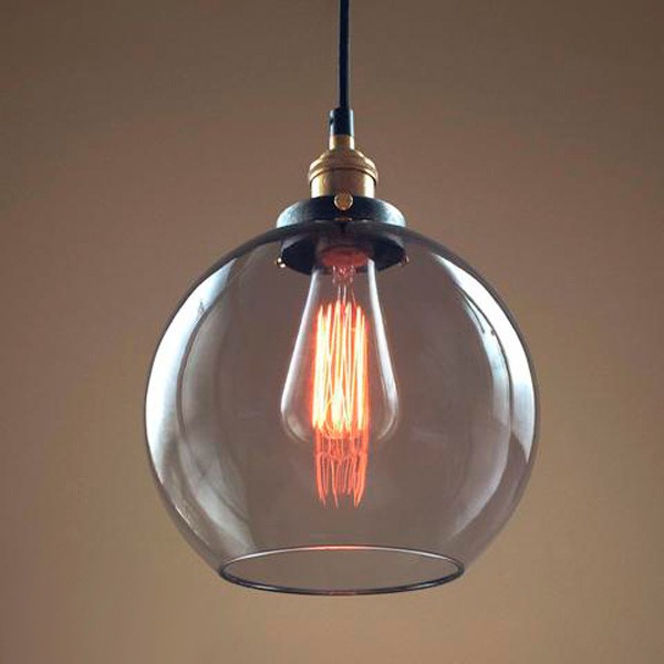 Pendente Retro Industrial Vidro Loft Luminária Vintage Lustre Design Edison LM1862 - Eluminarias