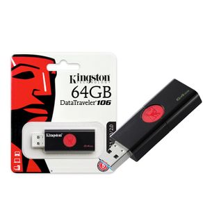 Pendrive 64GB USB 3.0 Kingston DataTraveler 106 DT106/64GB Preto