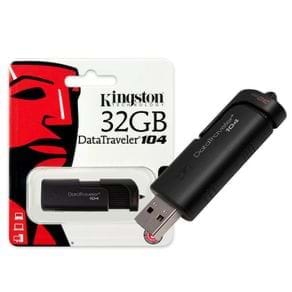 Pendrive 32GB Kingston DT104/32GB Datatraveler 104 USB 2.0 Preto
