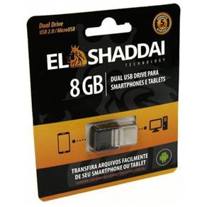 Pendrive USB 2.0 - 8Gb - El Shaddai Otg Nano Dual Drive