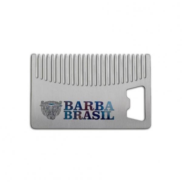 Pente de Metal e Abridor de Garrafas - Barba Brasil