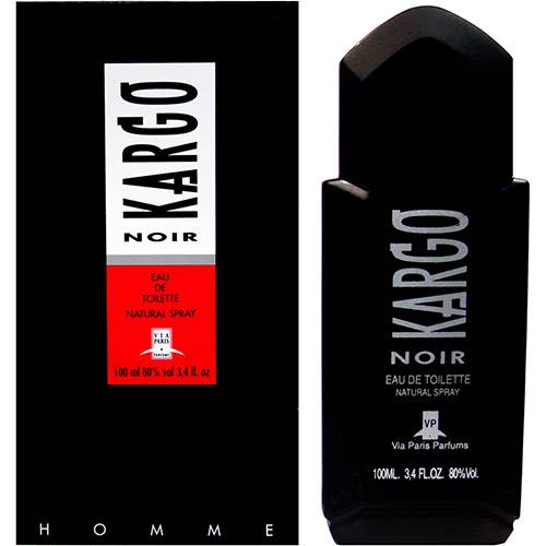 Perfume Kargo Noir Masculino Eau de Toilette 100ml Via Paris