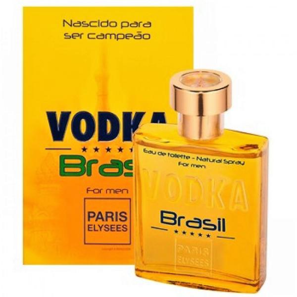 Perfume Masculino Paris Elysees Vodka Brasil Amarelo 100 Ml