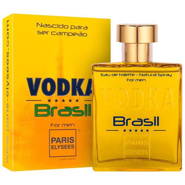 Perfume Masculino Vodka Brasil Amarelo Paris Elysees 100ml