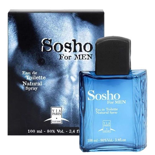 Perfume Sosho For Men- Via Paris - Masculino - Eau de Toilette (100 ML)