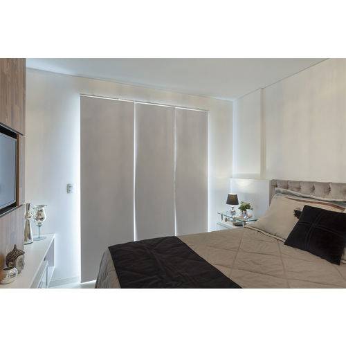 Persiana Painel (1,80lar. X 1,80alt.) Tecido Blackout Cinza- Vogaflex