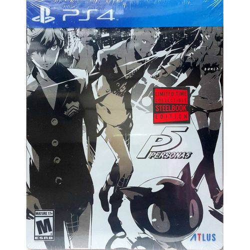 Tudo sobre 'Persona 5 Steel Book Edition Limited Time Collectible - Ps4'