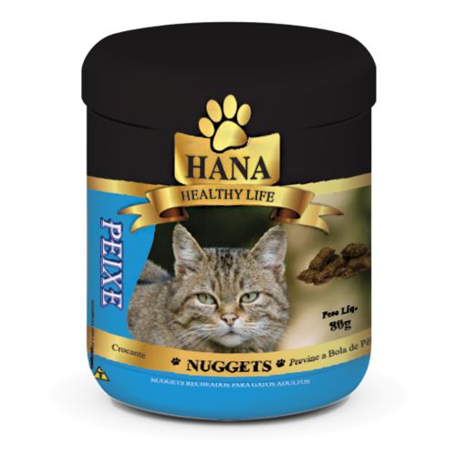 Tudo sobre 'Petisco Hana Nuggets para Gatos Sabor Peixe 80g'