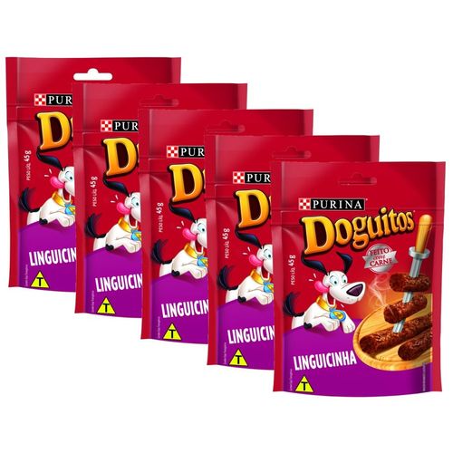 Tudo sobre 'Petisco para Cães Doguitos Linguicinha- 5 Pcs de 45 G'