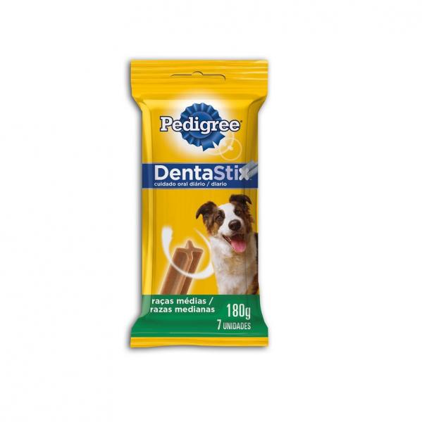 Petisco Pedigree Dentastix 7 Unidades para Cães Adultos de Raças Médias 180gr