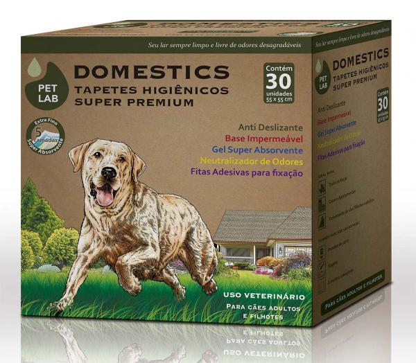 Petlab Domestics - Tapetes Higiênicos para Cães - Caixa com 30 Unidades