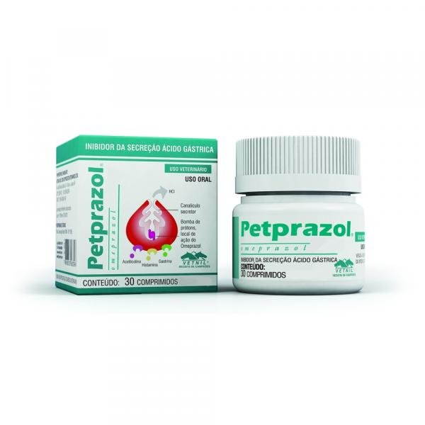 Petprazol 10mg - 30 Comprimidos - Vetnil