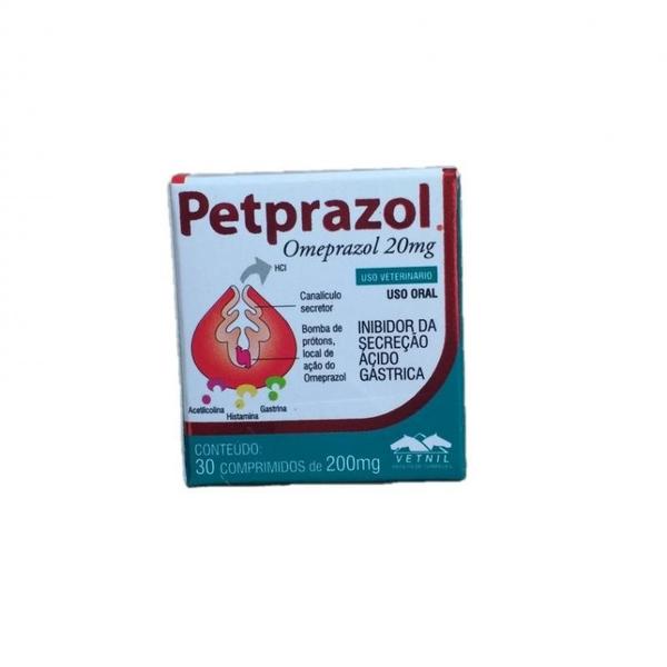 Petprazol 20mg (30 Comprimidos) - Vetnil