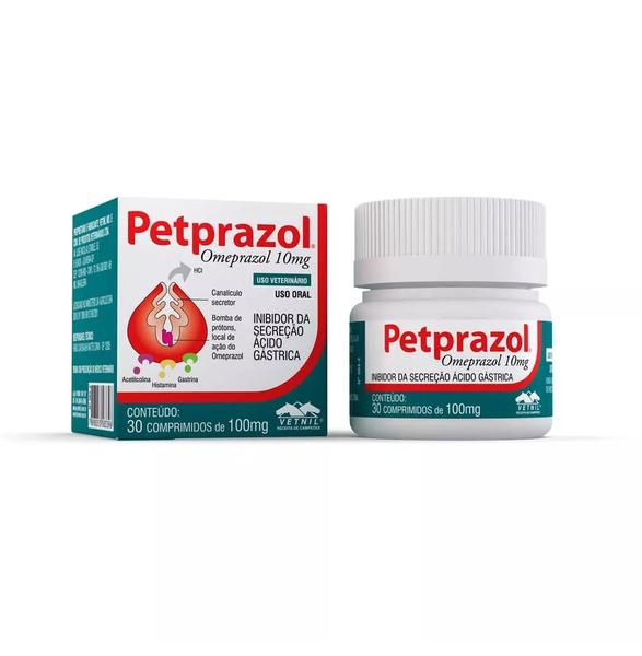 Petprazol 10mg 30 Comprimidos - Vetnil -