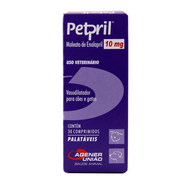 Petpril 10mg - Vasodilatador para Cães e Gatos - Agener União - 30 Comprimidos - 30 Comprimidos