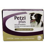 Petzi Plus 800mg Vermífugo Cães 10kg C/ 4 Comprimidos - Ceva