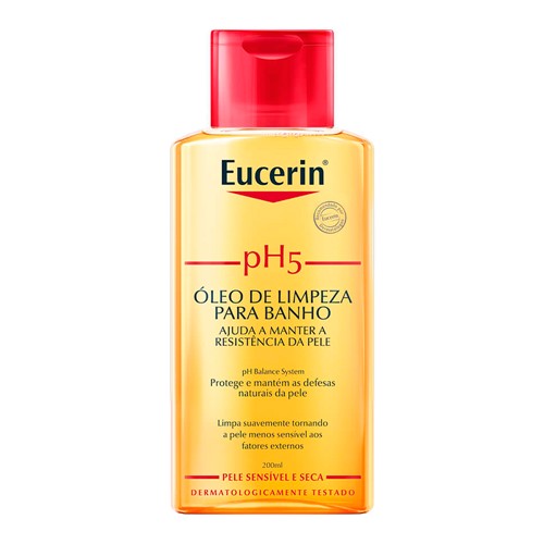 PH5 Eucerin Óleo de Limpeza para Banho Pele Sensível e Seca 200ml