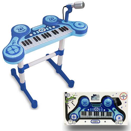Tudo sobre 'Piano e Teclado Eletrônico Infantil - Azul - Unik Toys'